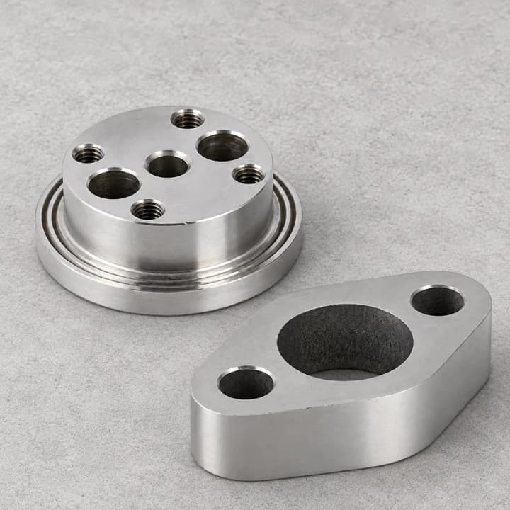 Flanged Components on a textured concrete background